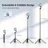 UGREEN Tripod Stand Filming Selfie Stick Bluetooth Remote 63”/1.6m Tall Phone Holder Portable 360° Rotating Mount Compatible with iPhone 16 Pro Max 15 Plus 14 13 12,Galaxy S24 Ultra A15,Camera